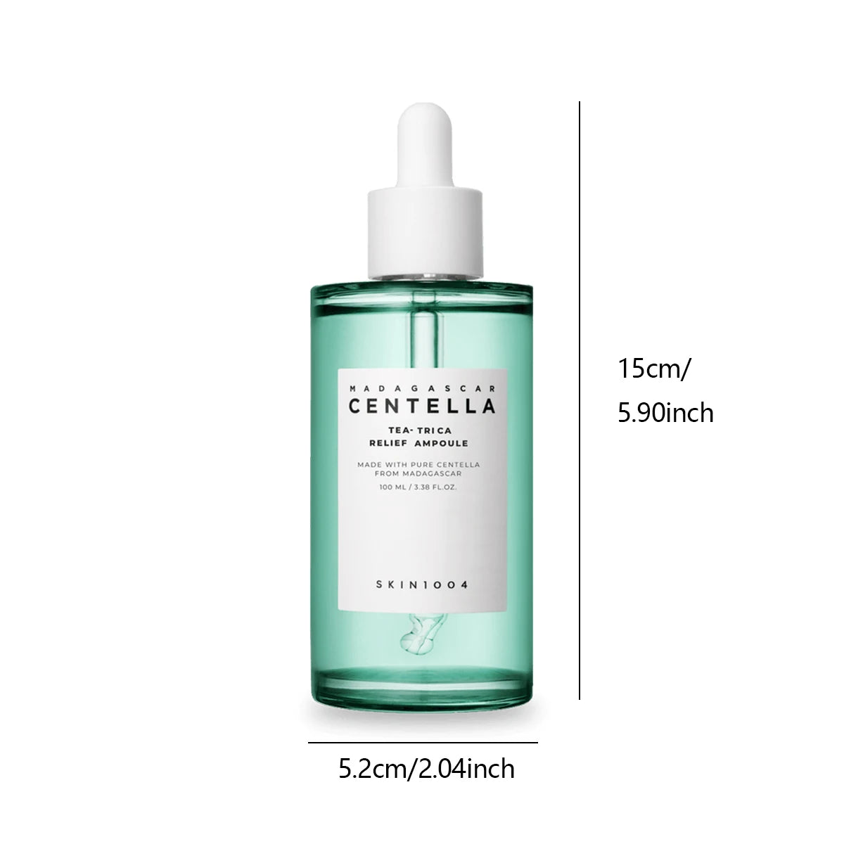 SKIN1004 Tea-Trica Relief Ampoule 100ml,Non-Sticky&Refreshing,Sebum Balancing,Soothes Redness&Blemishes,K-Beauty,Korean Makeup