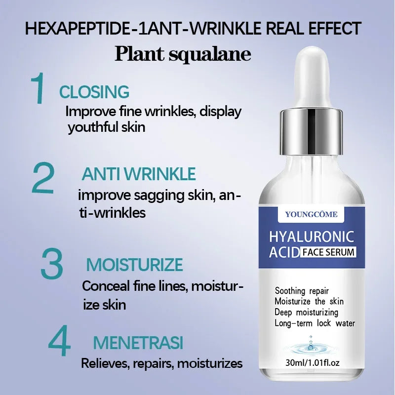 YOUNGCOME Anti Wrinkle Aging Face Lift Moisturizing Facial Skin Essence Liquid Lifting Firming Exfoliating Hyaluronic Acid Facia