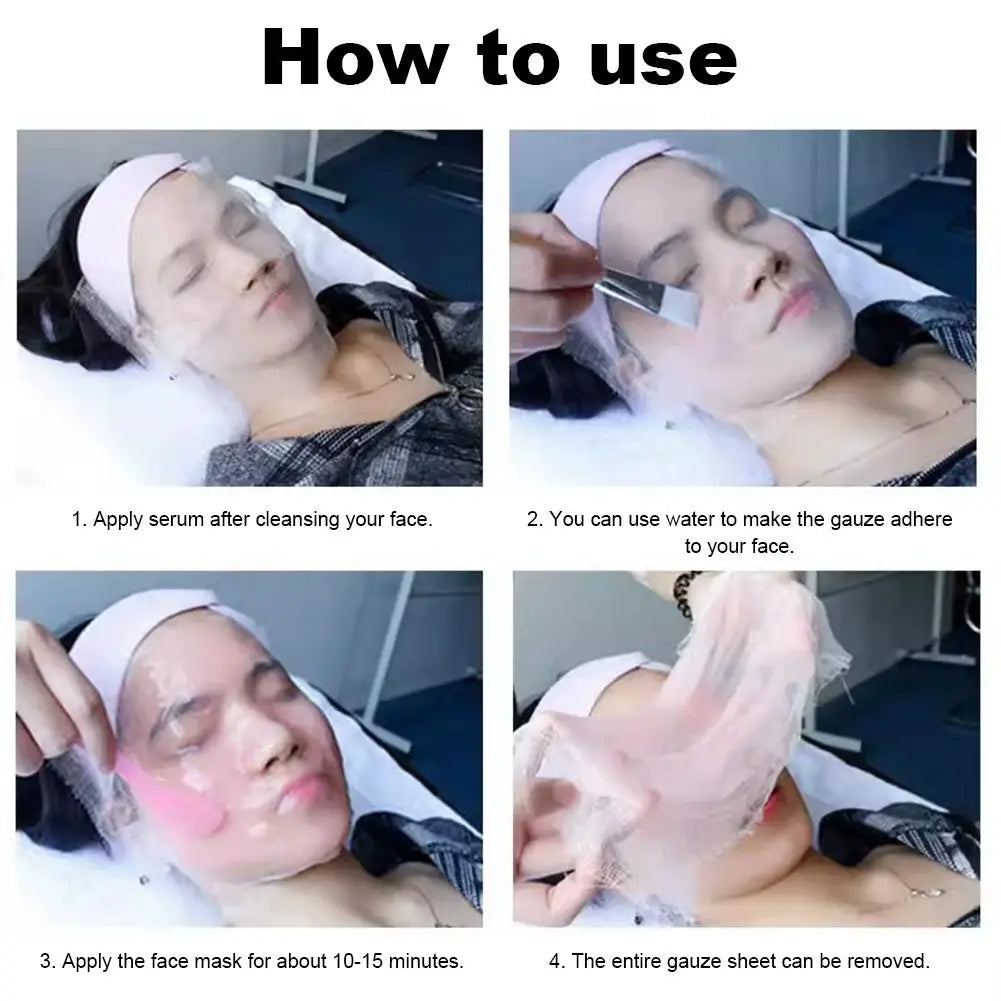 50pcs Facial Gauze Masks Disposable Facial Mask Sheets Ultra-thin DIY Skin Care SPS Facial Mask For Beauty Salons Beauty Tools