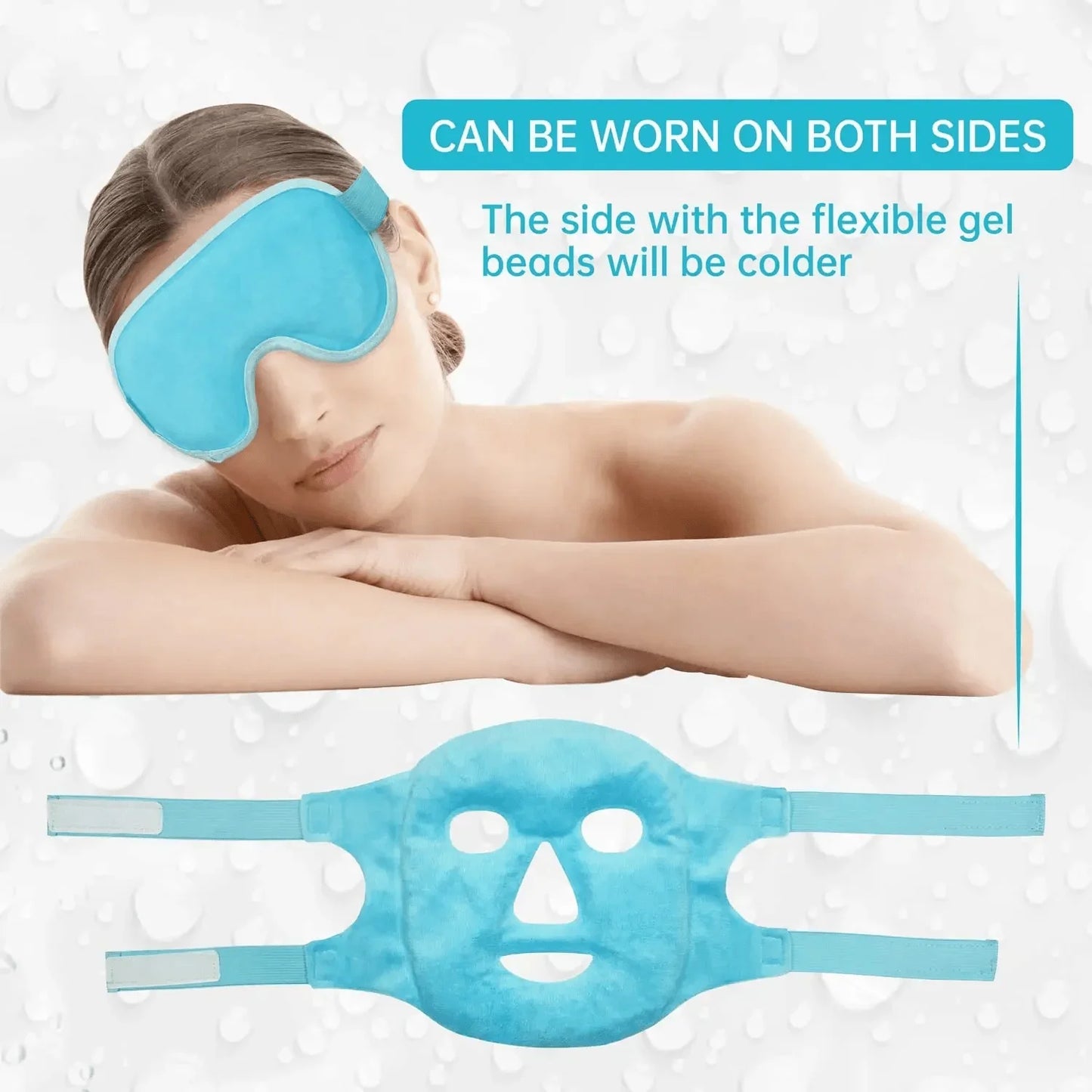 Gel Cooling Ice Face Eye Mask Facial Mask Hot Cold
