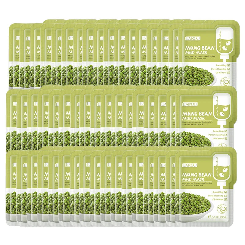 50pcs Japan Sakura Clay Mask for Face Deeply Cleansing Moisturizing Oil-Control Remove Blackhead Pink Mud Mask Facial Skincare