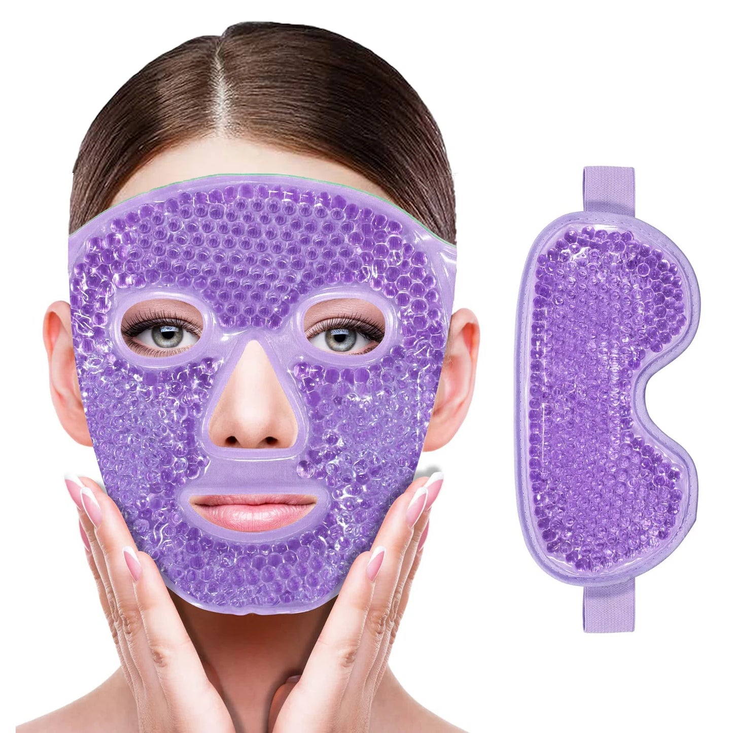 Gel Cooling Ice Face Eye Mask Facial Mask Hot Cold