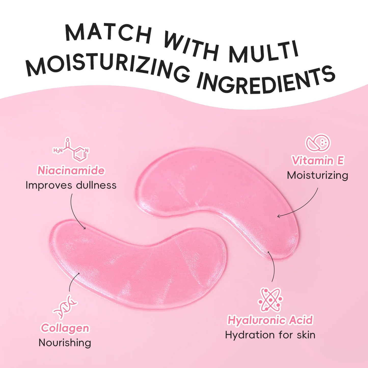 Collagen Water Soluble Eye Mask Remove Bags Dark Circles Anti Wrinkle Firming Moisturizing Vitamin C Lifting Eye Care Patches